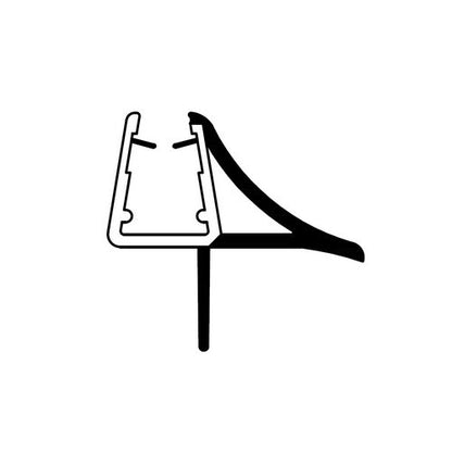 Wassertropfprofil Aus Pvc Für Duschglas 406 2Mt - MEGART