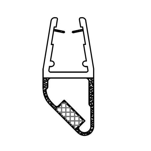 Magnetprofil 45° Aus Pvc Für Duschglas Box 412 2Mt - MEGART