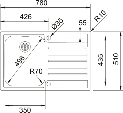 Argos AGX 611 - 78 Edelstahl Gebürstet 101.0694.875 - MEGART