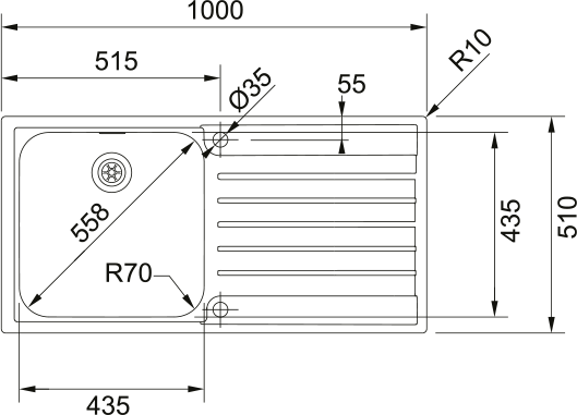 Argos AGX 611 - 100 Edelstahl Gebürstet 101.0694.877 - MEGART