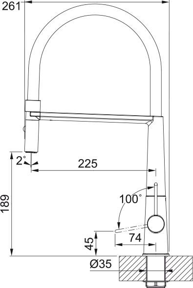 Icon Auszugsbrause Black Matt 115.0690.598 - MEGART