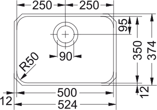 Largo LAX 110 - 50/35 Edelstahl Gebürstet 122.0035.337 - MEGART