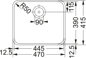Largo LAX 110 - 45/39 Edelstahl Gebürstet 122.0714.070 - MEGART