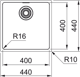 Maris MRX 110 - 40 Edelstahl Gebürstet 122.0714.100 - MEGART