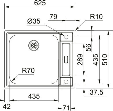 Argos AGX 210 - 44 Edelstahl Gebürstet 127.0671.679 - MEGART