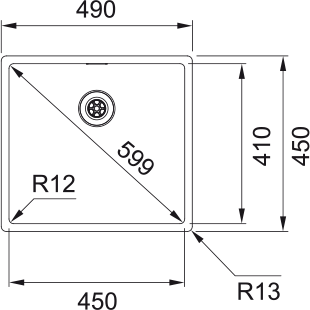 Box BXX 210 - 45 Edelstahl Gebürstet 127.0671.567 - MEGART