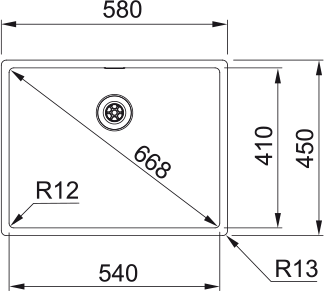 Box BXX 210 - 54 Edelstahl Gebürstet 127.0671.572 - MEGART