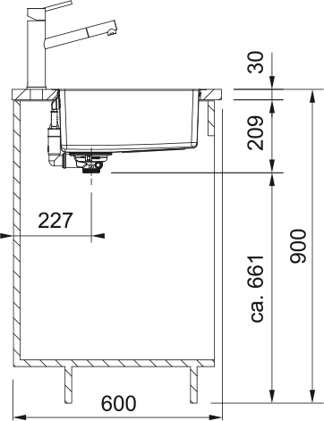 Maris MRX 210 - 45 Edelstahl Gebürstet 127.0553.961 - MEGART