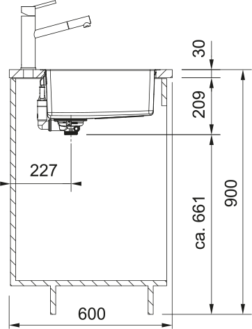 Maris MRX 210 - 55 Edelstahl Gebürstet 127.0553.962 - MEGART