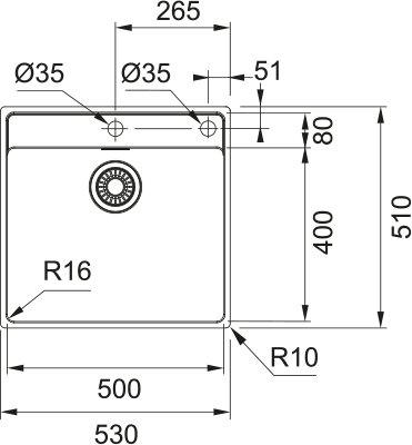 Maris MRX 210 - 50 Edelstahl Gebürstet 127.0671.724 - MEGART