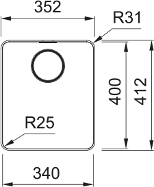 Mythos MYX 210 - 34 Edelstahl Gebürstet 127.0603.542 - MEGART