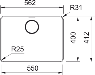 Mythos MYX 210 - 55 Edelstahl Gebürstet 127.0671.483 - MEGART