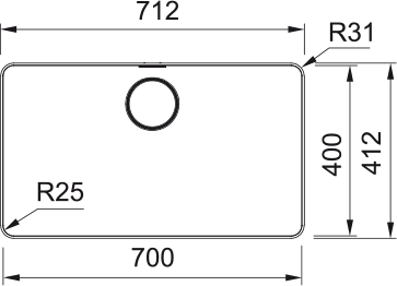 Mythos MYX 210 - 70 Edelstahl Gebürstet 127.0603.546 - MEGART