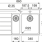 Mythos MYX 251 - 86 Edelstahl Gebürstet 127.0637.440 - MEGART