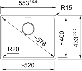 Maris MRG 110 - 52 Fragranite Black Matt 125.0683.184 - MEGART