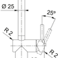 Atlas Neo Vorfenster Schwenkauslauf Edelstahl 115.0521.436 - MEGART