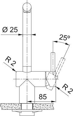Atlas Neo Vorfenster Schwenkauslauf Edelstahl 115.0521.436 - MEGART