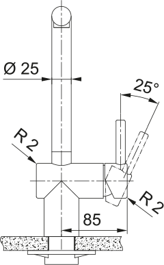 Atlas Neo Vorfenster Zugauslauf Edelstahl 115.0521.439 - MEGART