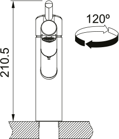 Orbit Zugauslauf Chrom 115.0623.055 - MEGART