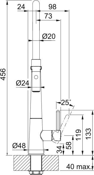 Icon Auszugsbrause Black Matt 115.0690.598 - MEGART