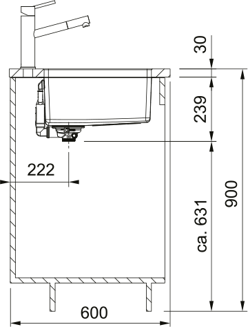 Maris MRX 110 - 55 Edelstahl Gebürstet 122.0553.947 - MEGART