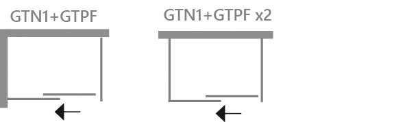 Schiebeduschnische mit 2 Kristalltüren, Essential Line - MEGART