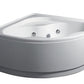 Eckbadewanne mit Hydromassage und Paneel Mod Ambra - MEGART