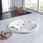 Hydro Runde Badewanne mit Badewannenrandarmaturen Modell Sally - MEGART