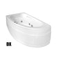 Eck - Hydromassage - Badewanne Modell Zaira mit Paneel - MEGART