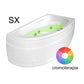 Eck - Hydromassage - Badewanne, Lichttherapie Mod. Zaira - MEGART