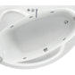 Halbrunde Asymmetrische Eckbadewanne Vogue - MEGART