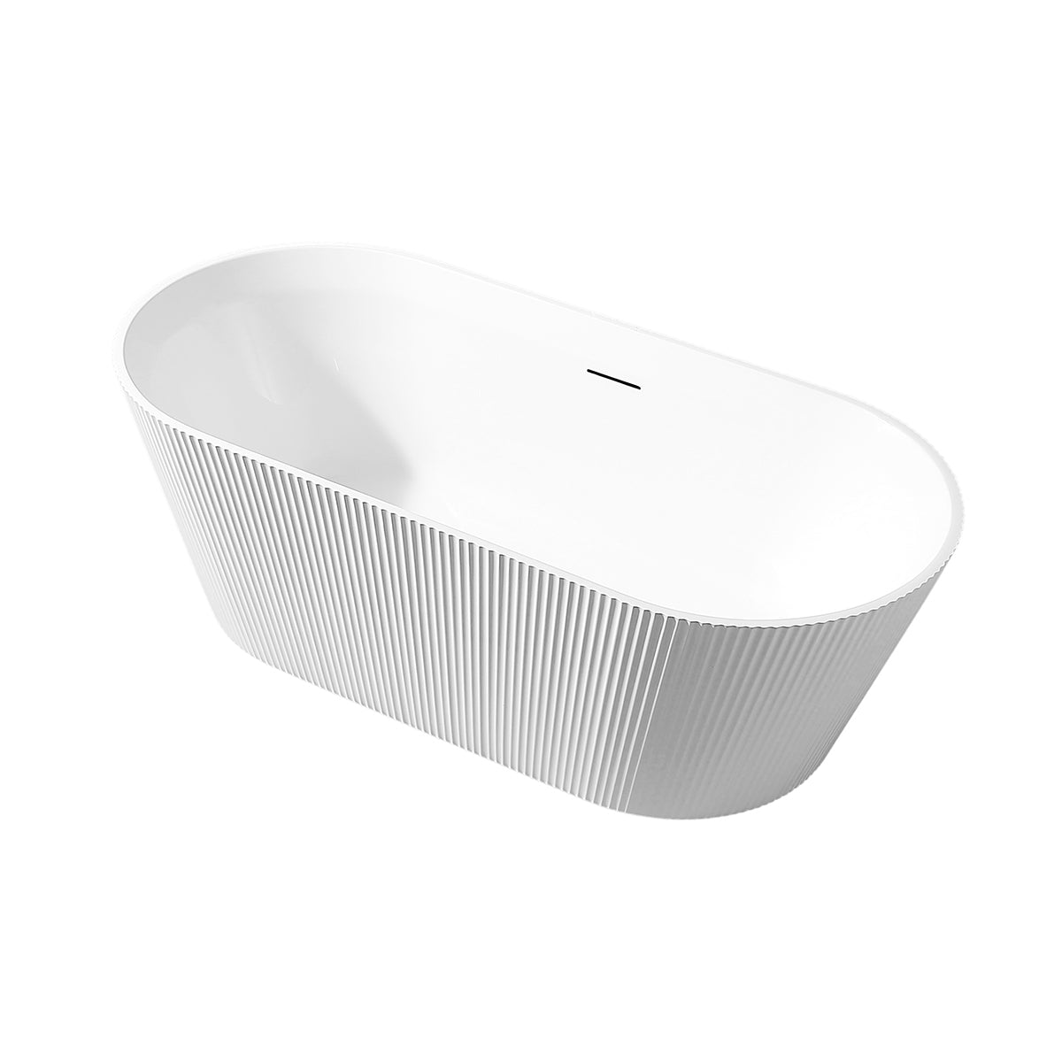 Freistehende Badewanne Geriffelte Fiammetta Oval