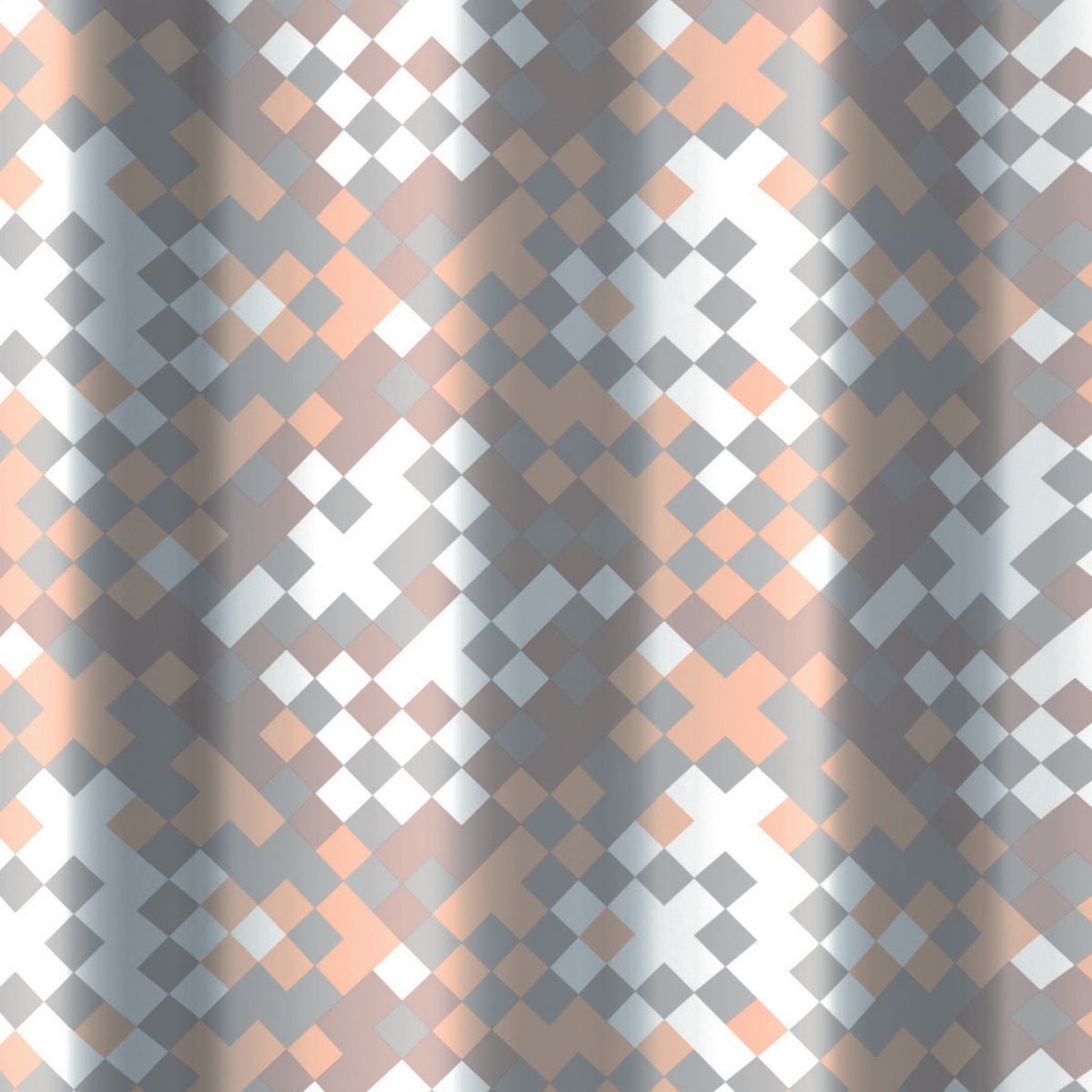 Duschvorhang Zwei - Seitig Aus Stoff Cm. 180 X 200 Mod. Frammento Beige - MEGART