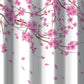 Duschvorhang Zwei Seiten Aus Stoff Cm. 180 X 200 Mod. Sakura Rosa - MEGART