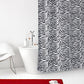 Duschvorhang Zwei Seiten Aus Stoff Cm. 180 X 200 Mod. Zebra Schwarz - MEGART