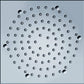 Selbstreinigender Kopfbrause - Set, 1 Strahlart chrom 210 x 210 Bossini Cube - MEGART