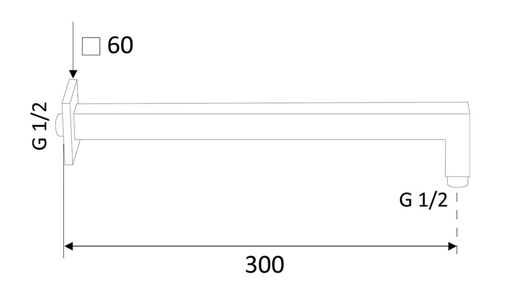 Schwerer Quadratischer Duscharm - MEGART