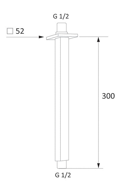 Quadratischer Decken - Duscharm - MEGART