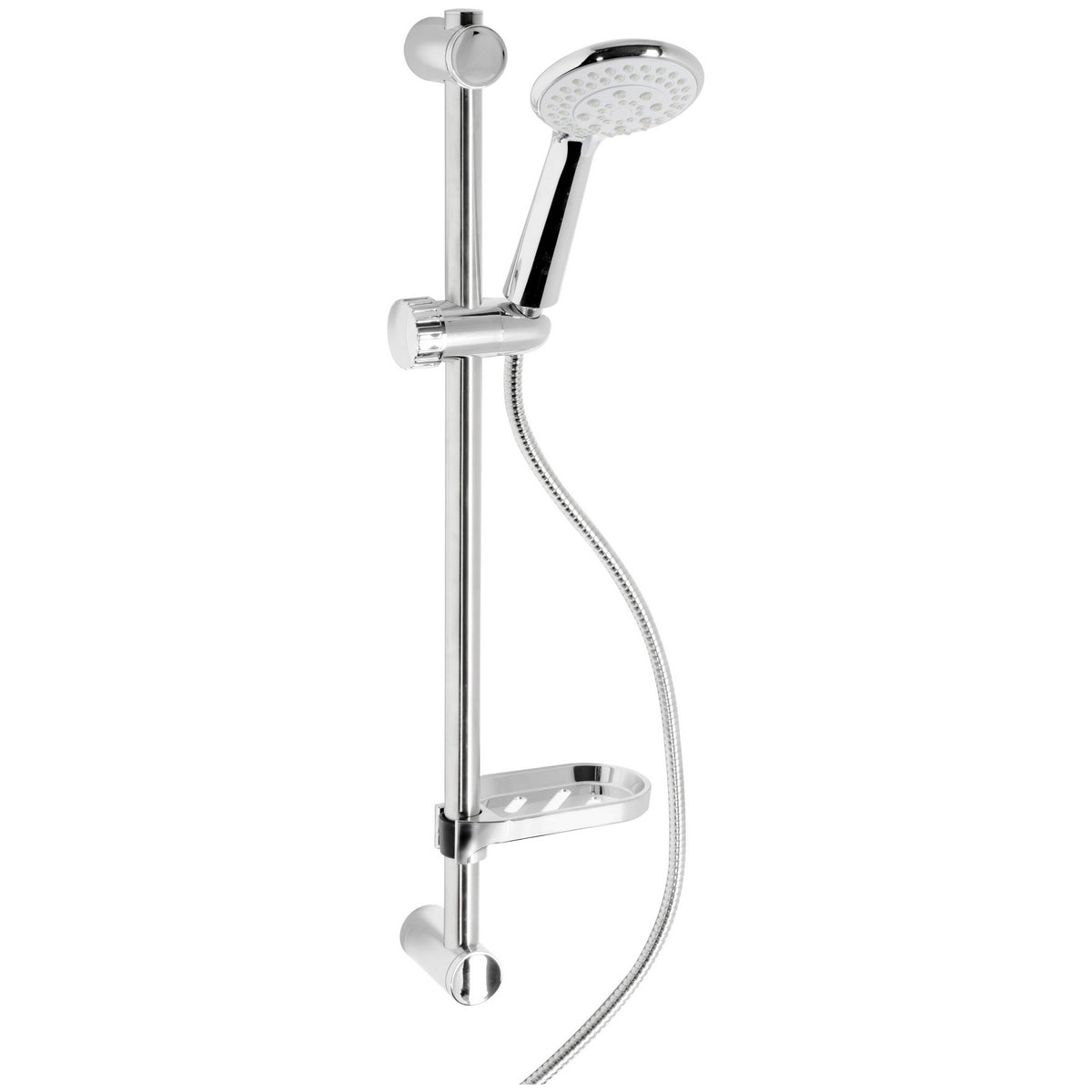 Stahl/Abs Duschset Mod. Palinuro Chrom 5 Strahlarten - MEGART