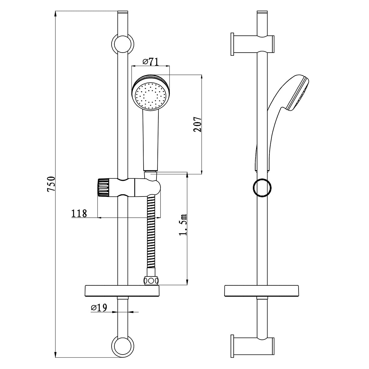Komplettes Duschsystem Capoterra - MEGART
