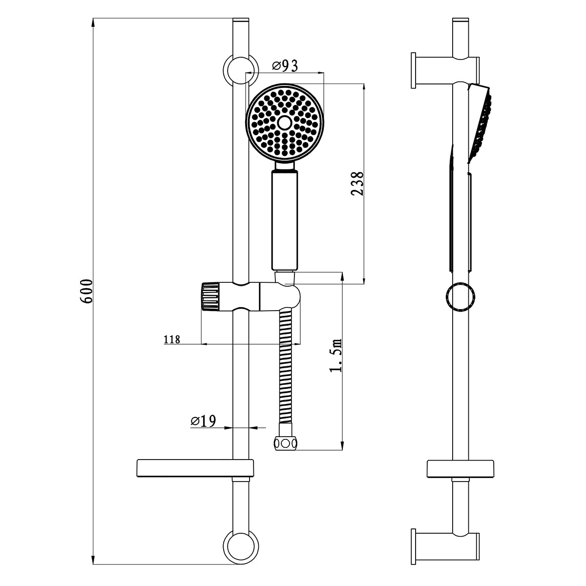 Komplettes Duschsystem Sestu - MEGART