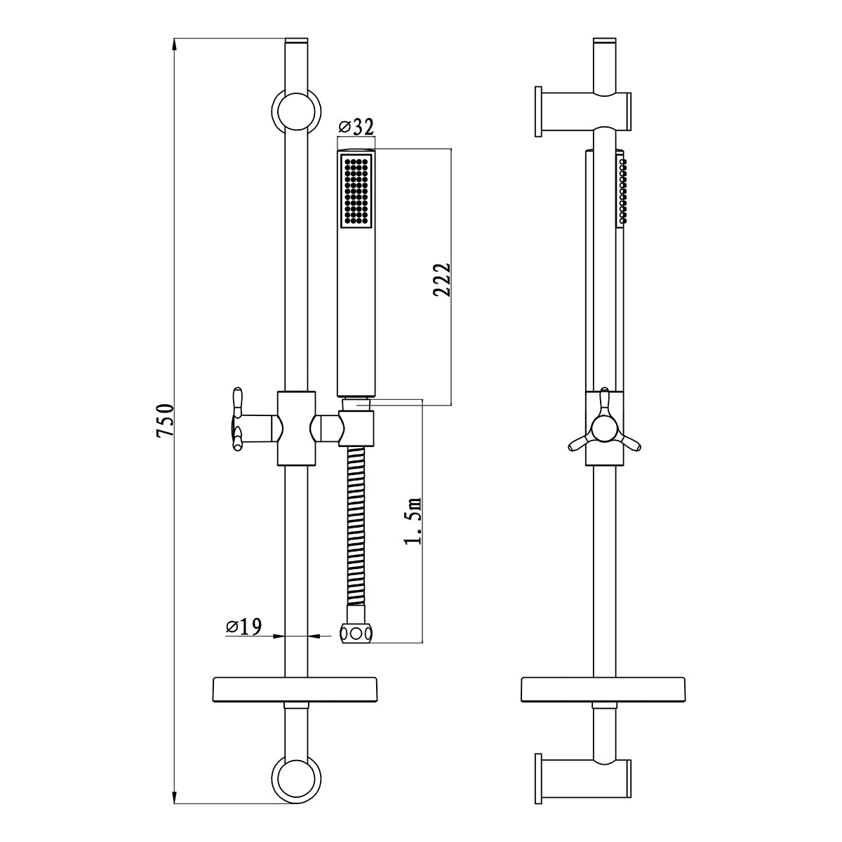 Komplettes Duschsystem Oristano - MEGART
