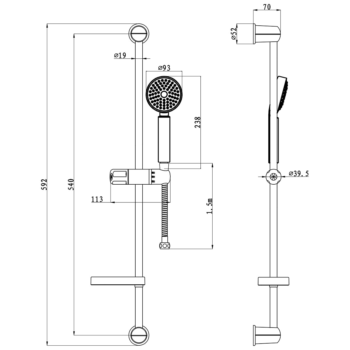 Komplettes Duschsystem Bitti - MEGART