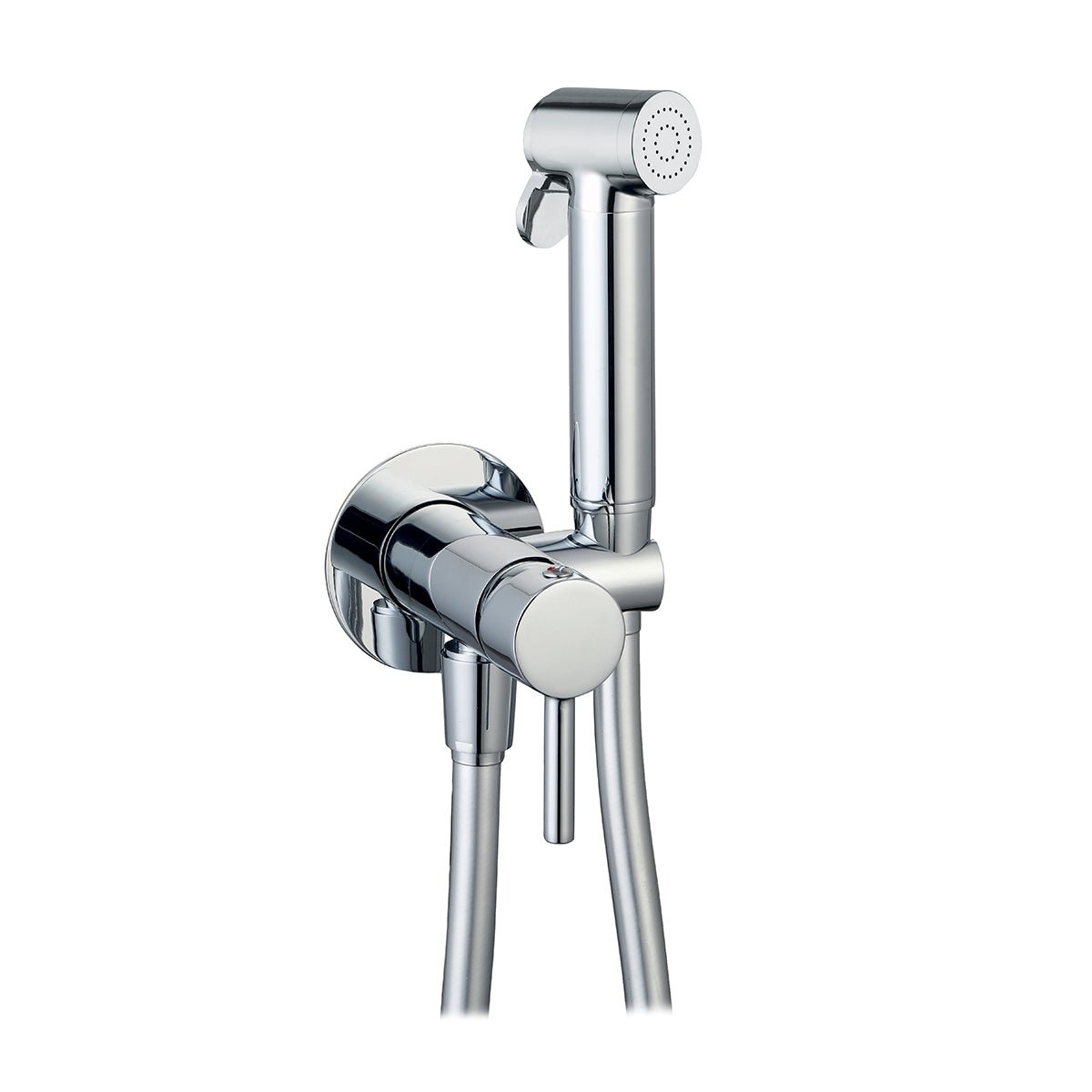 Runder Einbaumischer - Set Mit Shut - Off Und Integrierter Halterung - MEGART
