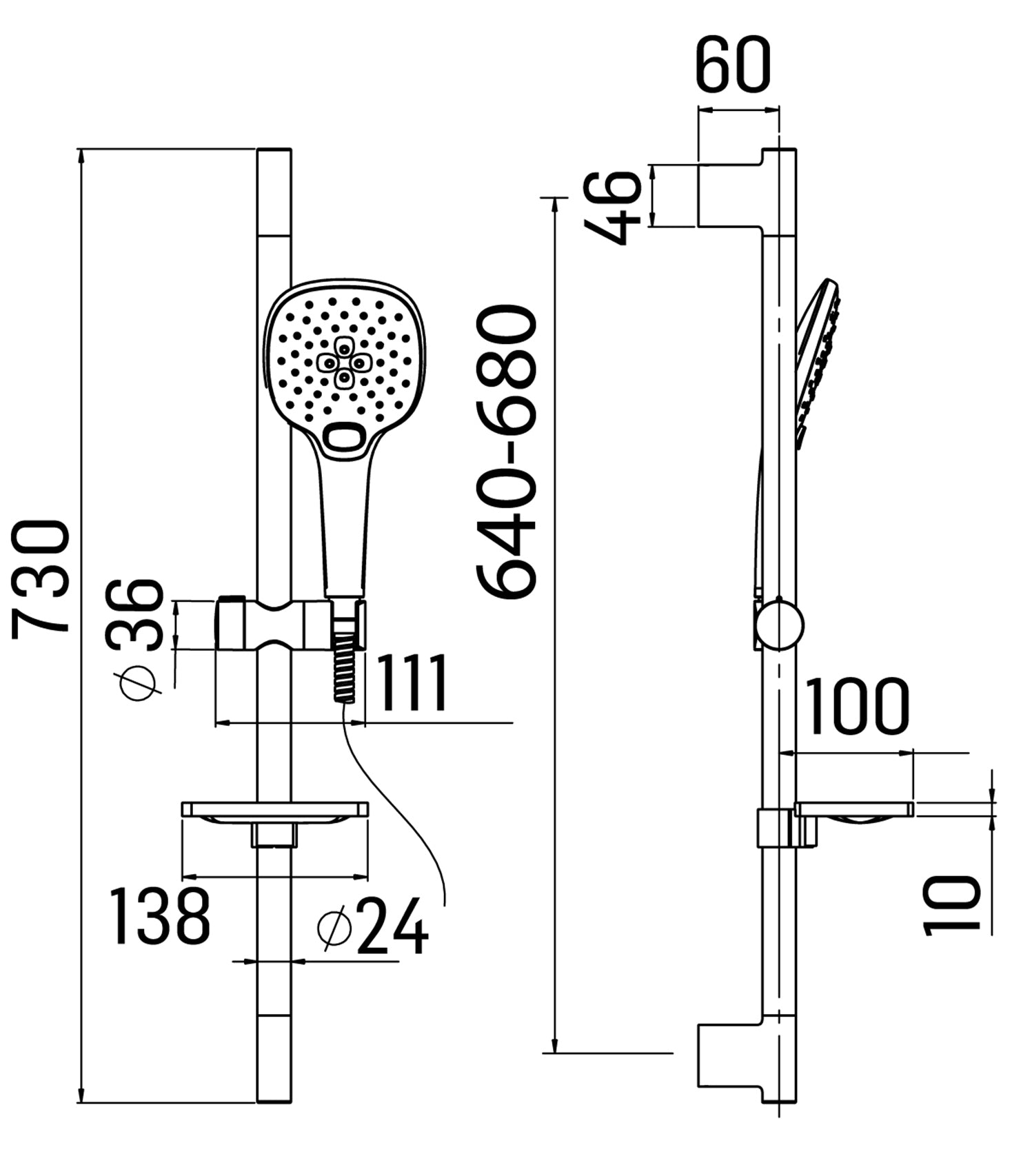 Komplettes Duschset Mod. Spartaco - MEGART