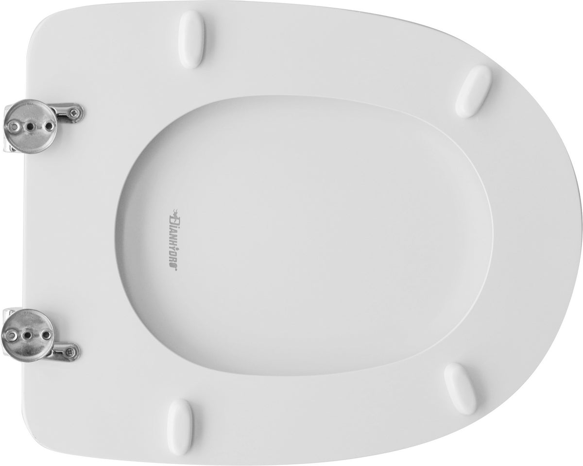 Wc - Sitz Für Toilettenschüssel Aretusa Weiss Mit Verstellbarem Scharnier Form 6 - MEGART