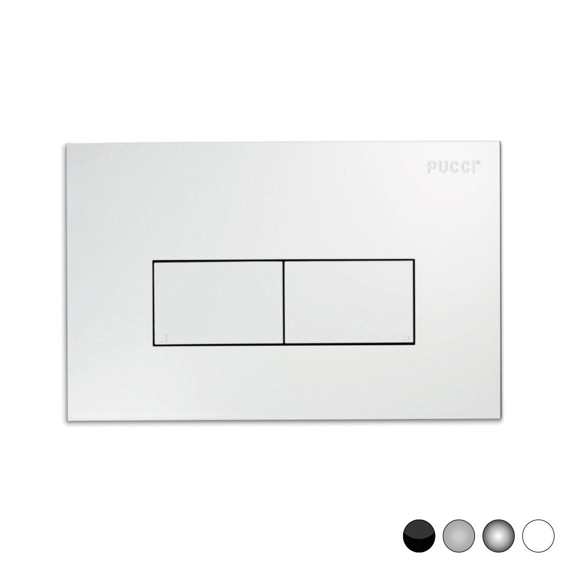 Druckplatte Für Einbaukasten Pucci Eco 2 Tasten Linie Mod.2014 - MEGART
