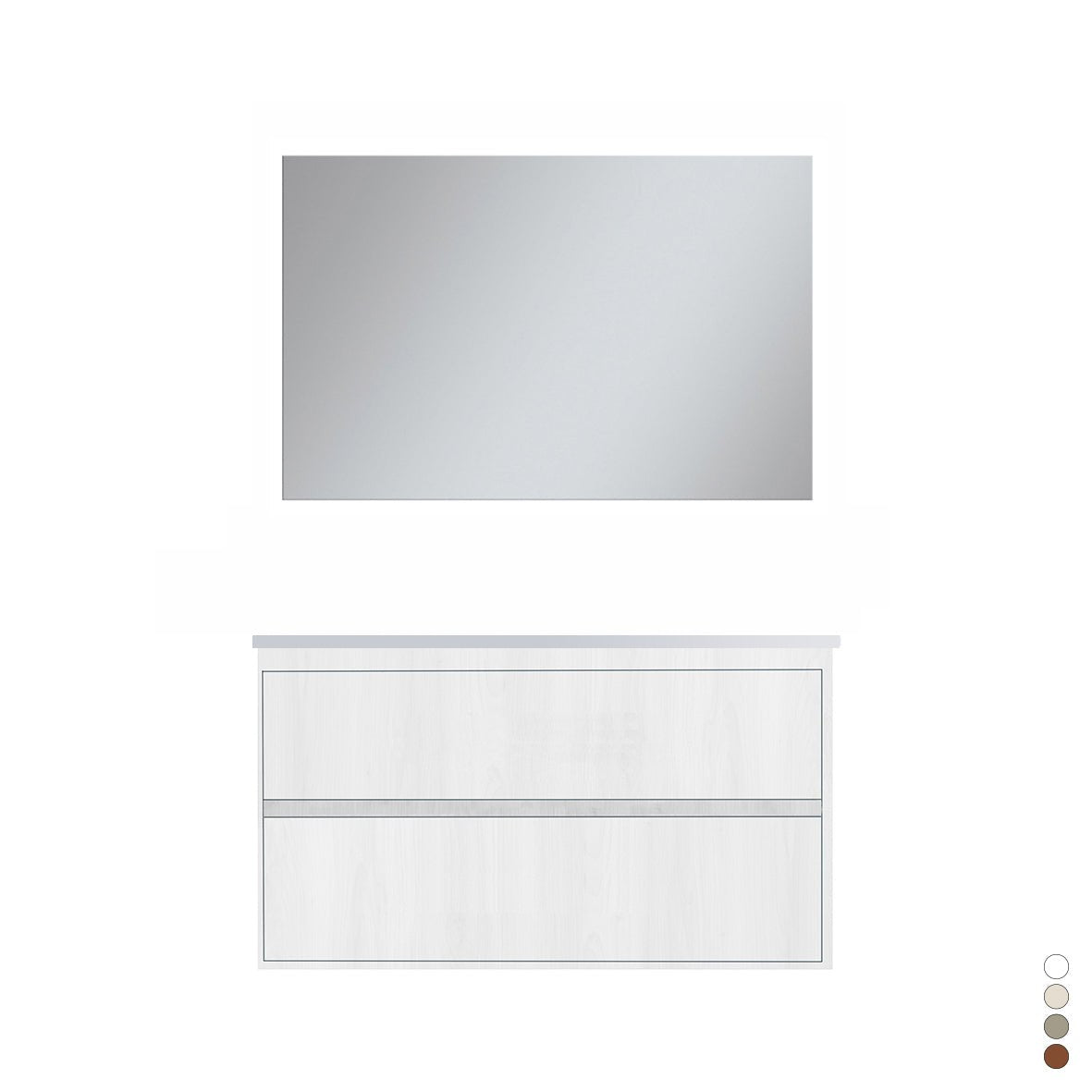 Hängender Badezimmerschrank Linie Elegance L. 100 Cm - MEGART