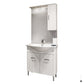 75 cm grosser Badezimmerschrank „Venice“ mit Waschbecken und Spiegel - MEGART