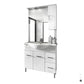 85 cm grosser Badezimmerschrank „Venice“ mit Waschbecken und Spiegel - MEGART